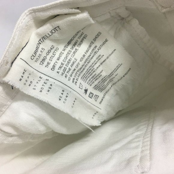 Current/Elliott The Stiletto Embroidered Jeans - Picture 6 of 8